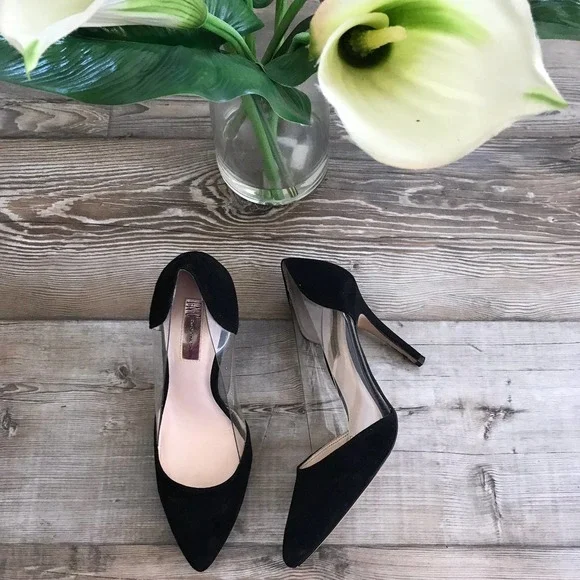 INC Suede Clear Heels | 9 - Picture 4 of 4